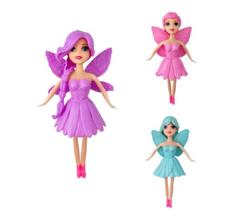 Brinquedo Boneca Fada com Asas e Acessórios para Vestir