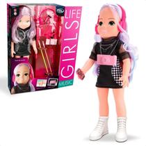 Brinquedo Boneca Girls Life Music 100% Vinil Com Acessórios Faz de Conta Brincadeira Menina Omg Kids - 4910 Brinquedo Boneca Girls Life Music 100% Vinil Com Acessórios Faz de Conta Brincadeira Menina Omg Kids - 4910
