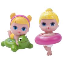 Brinquedo Boneca Lil Cutes Banho com Boia em Plástico Vinil 14cm Sortida e Unitária Cotiplas - 2325
