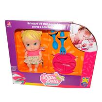 Brinquedo Boneca Little Dolls Papinha Com Pratinho e Talheres - Diver toys
