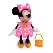 Brinquedo Boneca Minnie Articulada Com Som Conta História 1 Bolsinha 24cm Disney Colecionável Elka - 856