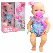 Brinquedo Boneca New Born Primeiros Cuidados Faz Xixi Abre Fecha Olhos Divertoys - BONECA DIVER NEW BORN DIVERTOYS