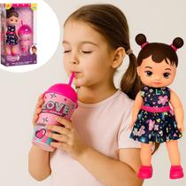 Brinquedo Boneca Para Meninas Suquinho Com Copo Presente Brinquedo Boneca Para Meninas Suquinho Com Copo Presente