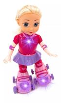 Brinquedo Boneca Patinadora Com Luz e Som