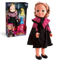 Brinquedo Boneca Princesa Aisha 100% Vinil Treinadora de Dragões Faz ContaMenina Omg Kids - 4912