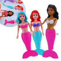 Brinquedo Boneca Sereia de Corda para Nadar na Banheira - Ark Toys