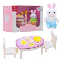 Brinquedo Boneca Sonho Mágico Sala de Jantar Infantil Coelhinho Family Of Rabbits Bay Dreamy Bunny Companhia Perfeita das Crianças Design Encantador Brinquedo Boneca Sonho Mágico Sala de Jantar Infantil Coelhinho Family Of Rabbits Bay Dreamy Bunny Companhia Perfeita das Crianças Design Encantador