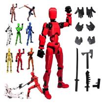 Brinquedo Boneco Articulado Monta Desmonta Ninja Acessórios