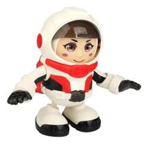 Brinquedo Boneco Robô Astronauta Dançarino Com Luz E Música.