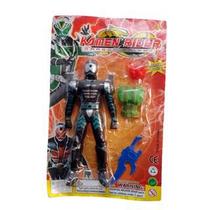 Brinquedo boneco super armor hero com acessórios