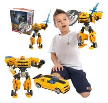 Brinquedo Boneco Super Change Robot Ação Transformers - 2 em 1
