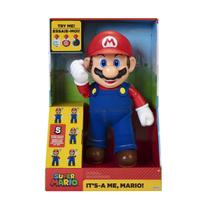 Brinquedo Boneco Super Mario Articulado Com Sons e Falas - Candide