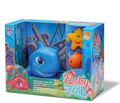 Brinquedo Boneco Tubarão Infantil Baby Fish Várias Cores Bee Toys Para Banho Piscina Diversão Educativo