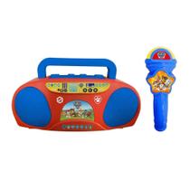 Brinquedo Boombox e Karaoke da Patrulha Canina Infantil com Microfone Incluso - Candide 1971 Brinquedo Boombox e Karaoke da Patrulha Canina Infantil com Microfone Incluso - Candide 1971