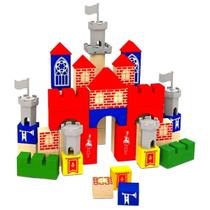 Brinquedo Brincando De Engenheiro Castelo Medieval 80 Pcs