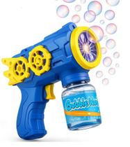 Brinquedo Bubble Gun Arminha de Bolhas de Sabão Elétrica Infantil Pistola Automática