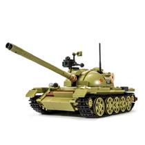 Brinquedo Building Block DAHONPA T-54S Medium Tank Army WW2 604 unidades