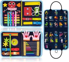 Brinquedo Busy Board Gojmzo Montessori de 1 a 4 anos com alfabeto Brinquedo Busy Board Gojmzo Montessori de 1 a 4 anos com alfabeto