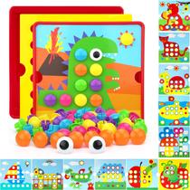 Brinquedo Button Art AluAbi para crianças de 3 a 5 anos com 46 botões Brinquedo Button Art AluAbi para crianças de 3 a 5 anos com 46 botões