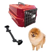 Brinquedo Cabo de Guerra Cachorro + Caixa Transporte Pet N1