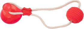 Brinquedo Cabo De Guerra Com Ventosa Interativo Para Cães - Vermelho