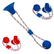 Brinquedo Cabo de Guerra Mordedor Pet de Corda Puxador com Ventosa para Cães Adultos Brinquedo Cabo de Guerra Mordedor Pet de Corda Puxador com Ventosa para Cães Adultos
