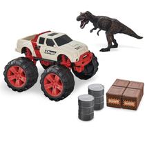 Brinquedo Caçador De Dinossauros Carrinho Com Acessórios - Obstáculos