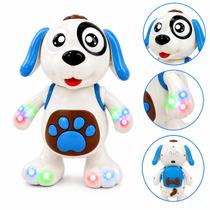 Brinquedo Cachorro Dançante Brinquedo Musical Dança Mexe Luz E Som AZUL