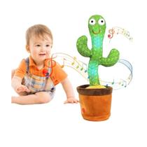 Brinquedo cacto dançante falante música repete a fala com luzes
