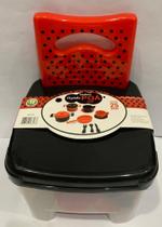 Brinquedo cadeira com 25 peças SIMOTOYS Poá vermelho