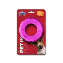 Brinquedo Cães Pet Play Pneu Rosa 9Cm - PET INJET