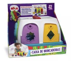 Brinquedo Caixa De Brincadeiras Infantil Encaixe Peças Elka