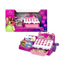 Brinquedo Caixa Registradora Disney Princesas com Calculadora e Acessórios Multikids - BR2297 Brinquedo Caixa Registradora Disney Princesas com Calculadora e Acessórios Multikids - BR2297