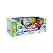 Brinquedo Caixa Registradora Hora das Compras Azul - Dm Toys