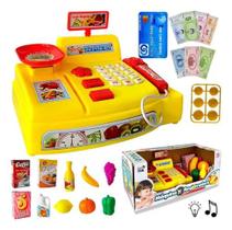 Brinquedo Caixa Registradora Infantil Mercadinho Com Luz E Som - TOYS