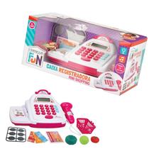 Brinquedo Caixa Registradora Infantil Mini Shopping Com Luz, Som e Scaner - Multikids