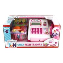 Brinquedo Caixa Registradora Rosa Luz e Som Creative Fun - Multikids