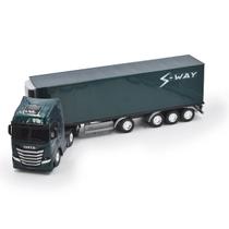 Brinquedo Caminhão Baú S-Way Iveco Infantil Carrinhos Miniatura Carreta - Usual Brinquedos
