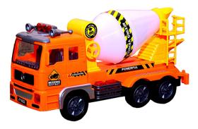 Brinquedo Caminhão Betoneira Construção Bate E Volta Com Som E Luzes.