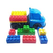 Brinquedo Caminhão Blocos Montar Colorido Didático Plástico