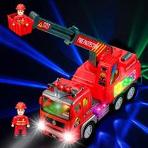 Brinquedo Caminhão Bombeiro Fire Truck com Luzes E Sons