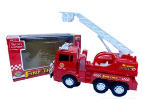 Brinquedo Caminhão Bombeiro Infantil Luz Som Movimento