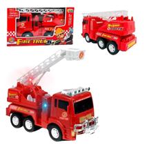 Brinquedo Caminhão Bombeiro Infantil Luz Som Movimento