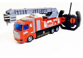 Brinquedo Caminhão Bombeiro Super Truck Com Controle Remoto