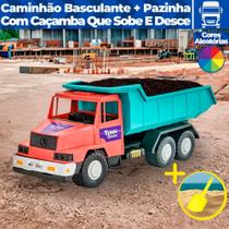 Brinquedo Caminhão Caçamba Basculante Grande 41 cm Cor Sortida + Pazinha