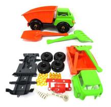 Brinquedo Caminhão Caçamba Colorido Desmontável e Colorido