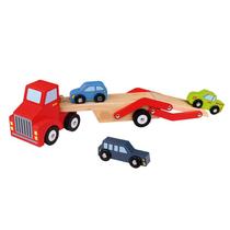 Brinquedo Caminhão com 3 carrinhos de madeira Tooky Toy