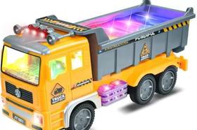 Brinquedo Caminhão Construção Truck Com Lues 4 D e Músicas as crianças vai gosta muito de brinca com esse caminhão.