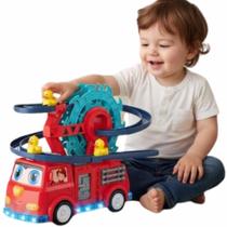 Brinquedo Caminhão de Bombeiro com Música e Luz Presente Perfeito