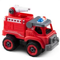 Brinquedo Caminhão De Bombeiros Com Som +3 anos Esguicho City Machine Faz de Conta Multikids - BR1085